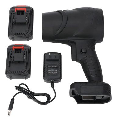 SOPLADOR INALAMBRICO 1050W TURBINA POTENTE BATERIA 18V THEK NEGRO - 3