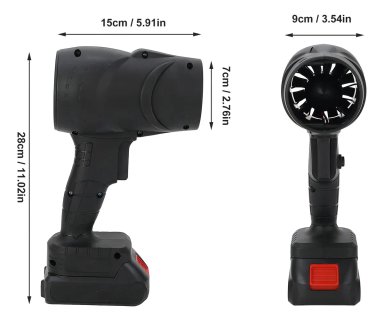 SOPLADOR INALAMBRICO 1050W TURBINA POTENTE BATERIA 18V THEK NEGRO - 5