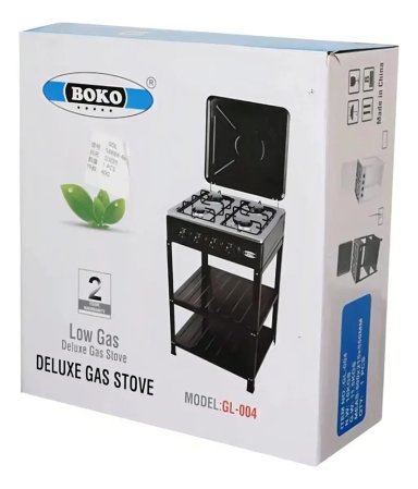 COCINA ENCIMERA A GAS 4 QUEMADORES CON REPISAS COLOR NEGRO - 8