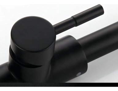 LLAVE MONOMANDO LAVAPLATOS RETRACTIL Y FLEXIBLE ACERO NEGRO - 3
