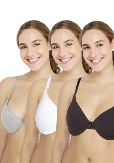 PACK X3 SOSTEN MUJER KAYSER P350.010-BLA SOFT ALGODÓN - 1