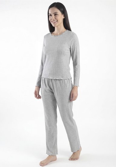 PIJAMA DE MUJER VISCOSA 60.1608M-GRI - 1