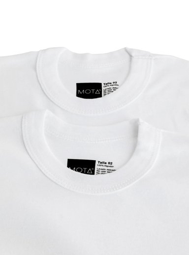 PACK 2 CAMISETAS ALGODÓN UNISEX MOTA MT4442 INFANTILES - 3
