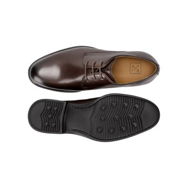 ZAPATOS HOMBRE CUERO EXXER-0-01 CAFE - 3
