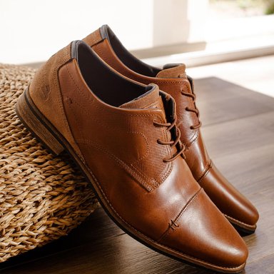 ZAPATOS HOMBRE CUERO BURFORD-0-09 BRANDY BULLBOXER - 4