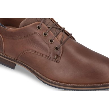 ZAPATOS FORMAL CASUAL HOMBRE CUERO DESK-0-13 BRANDY - 4