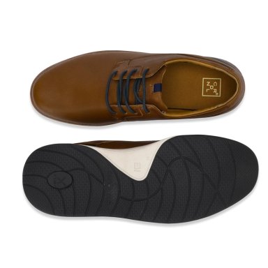 ZAPATOS HOMBRE CUERO RESTON-0-12 BRANDY - 3