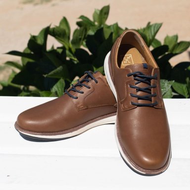 ZAPATOS HOMBRE CUERO RESTON-0-12 BRANDY - 4