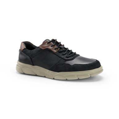 ZAPATILLAS HOMBRE CUERO DOSSCOURT-0-02 NEGRO - 1
