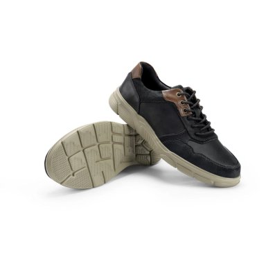 ZAPATILLAS HOMBRE CUERO DOSSCOURT-0-02 NEGRO - 4