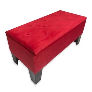 BANQUETA BAUL ROJO FELPA | Rojo - 1