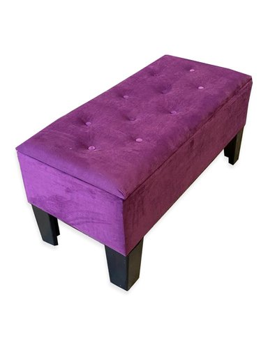BANQUETA BAUL MORADO FELPA - 1