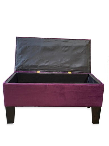BANQUETA BAUL MORADO FELPA - 2