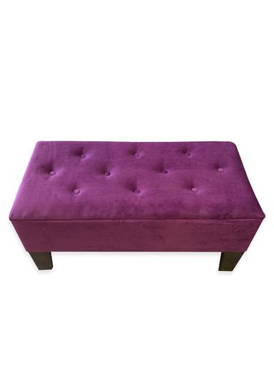 BANQUETA BAUL MORADO FELPA - 3