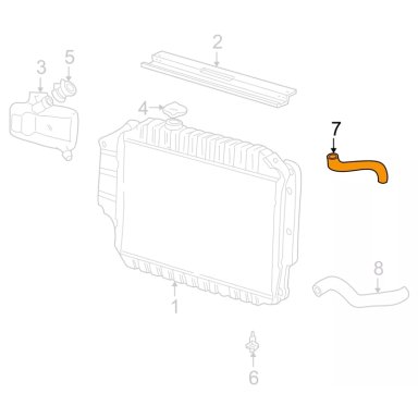 MANGUERA RADIADOR SUPERIOR FORD E-150 2005-2010 ORIGINAL - 2