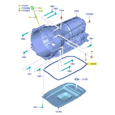 JUNTA CARTER TRANSMISION FORD RANGER F-150 BL3Z-7A191-C - 3