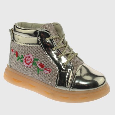 ZAPATILLAS NIÑA VIA FRANCA CASUALES DORADO CON LUCES ART 10252GOLD - 1
