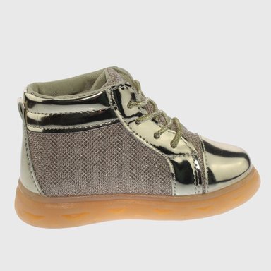 ZAPATILLAS NIÑA VIA FRANCA CASUALES DORADO CON LUCES ART 10252GOLD - 4