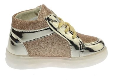 ZAPATILLAS NIÑA VIA FRANCA CASUALES DORADO CON LUCES ART 10252GOLD - 8