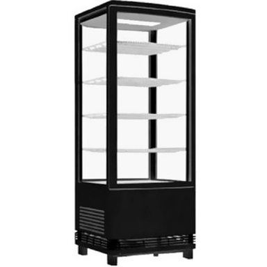 VITRINA VERTICAL REFRIGERADA MODELO KVVS-98L, 5NIVELES NEGRA - 1