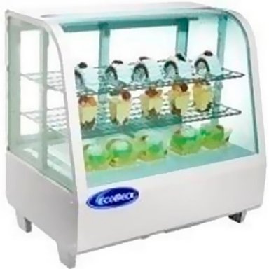 VITRINA REFRIGERADA CURVA 3 NIVELES BLANCA CERTIFICADO - 1