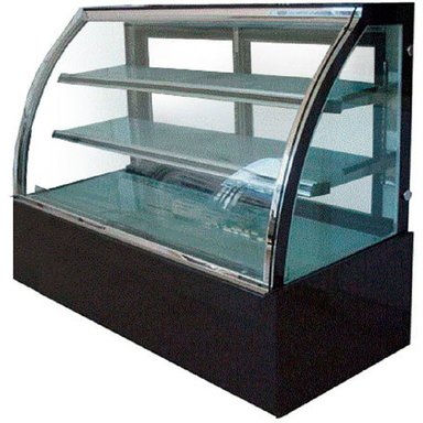 VITRINA PASTELERA HORIZONTAL CURVA NEGRA ECOBECK MODELO KVPH-1500 - 1