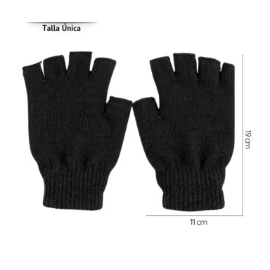 GUANTES DE LANA SIN DEDOS GUANTES DE INVIERNO TÉRMICOS Y TRANSPIRABLES - 4