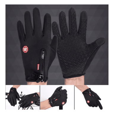 GUANTES TÉRMICOS E IMPERMEABLES PARA CICLISMO Y RUNNING CON PANTALLA TÁCTIL Y PALMA ANTIDESLIZANTE - 4