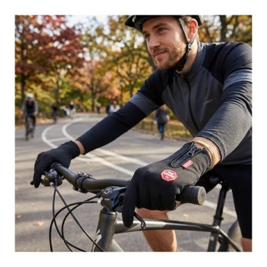 GUANTES TÉRMICOS E IMPERMEABLES PARA CICLISMO Y RUNNING CON PANTALLA TÁCTIL Y PALMA ANTIDESLIZANTE - 8