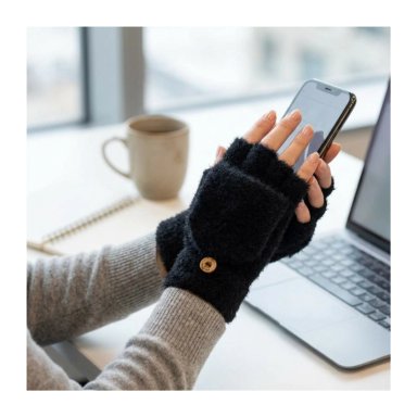 GUANTES HÍBRIDOS INVIERNO TÉRMICO CON BOTÓN SUJECIÓN - 1