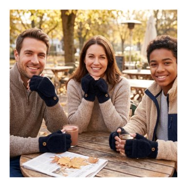 PACK 3 GUANTES HÍBRIDOS INVIERNO TÉRMICO CON BOTÓN SUJECIÓN - 1