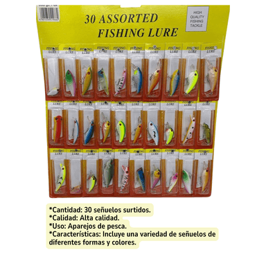 SET DE CUCHARAS #3 SEÑUELOS DE PESCA RIO Y LAGO 30 UNIDADES - 3