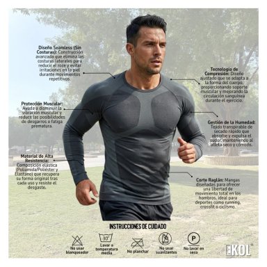 PACK 2 POLERAS PRIMERA CAPA COMPRESION SIN COSTURAS SURTIDAS - 6