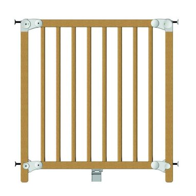REJA SEGURIDAD MACROTEL HAPPY DINO LENA MADERA MADERA NATURAL PARA NIÑOS BEBES - 1