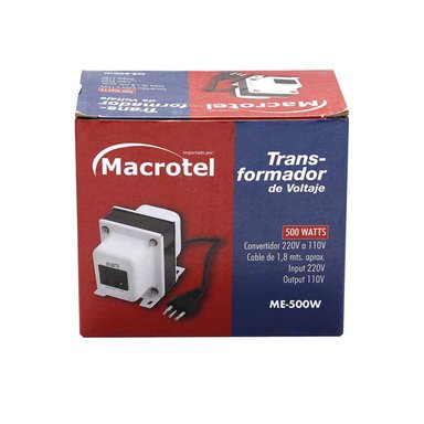 AUTO-TRANSFORMADOR DE VOLTAJE MACROTEL 220 V A 110 V 500 W - 2