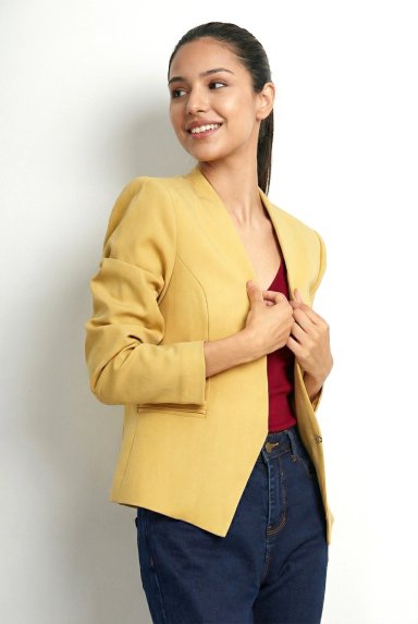 BLAZER ENTALLADO CLASICO AMARILLO NICOPOLY - 5