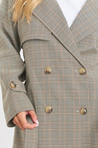 TRENCH PRINCIPE DE GALES LAZO GRIS NICOPOLY - 6
