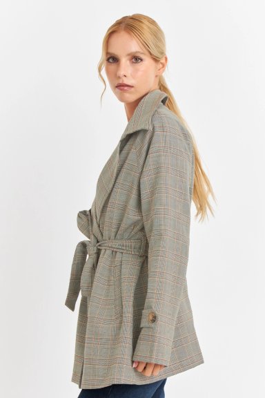 TRENCH PRINCIPE DE GALES LAZO GRIS NICOPOLY - 9