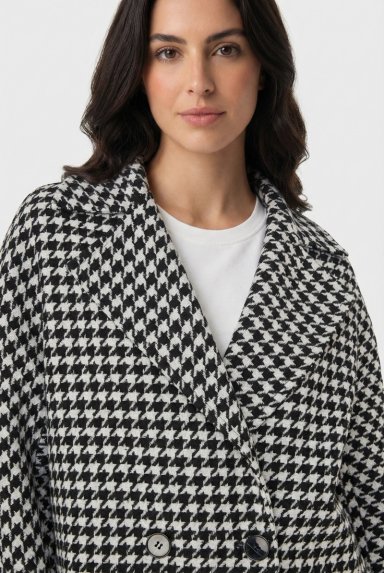 ABRIGO OVERSIZE PIED DE POULE BLANCO NICOPOLY - 6