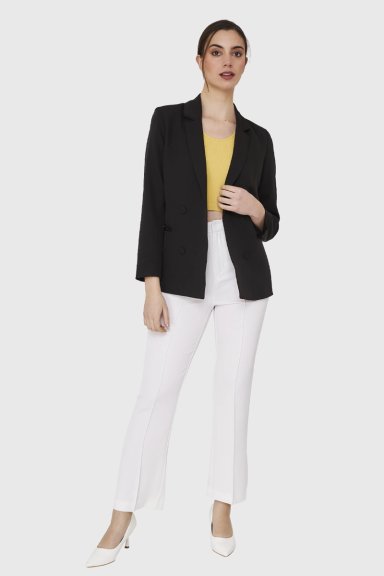 BLAZER 4 BOTONES DECORATIVOS NEGRO NICOPOLY - 2