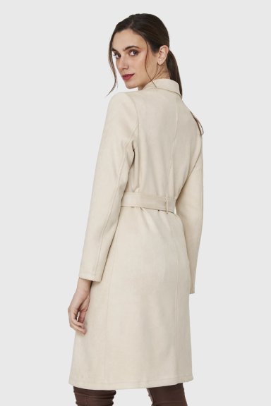 TRENCH LAZO TIPO GAMUZA BEIGE NICOPOLY - 4