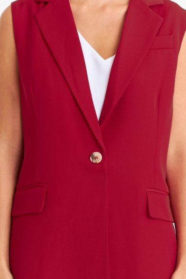 BLAZER SIN MANGAS BOLSILLOS BURDEOS NICOPOLY - 6