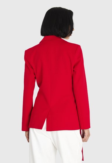 BLAZER MUJER NICOPOLY ROJO LAZO DELANTERO - 4
