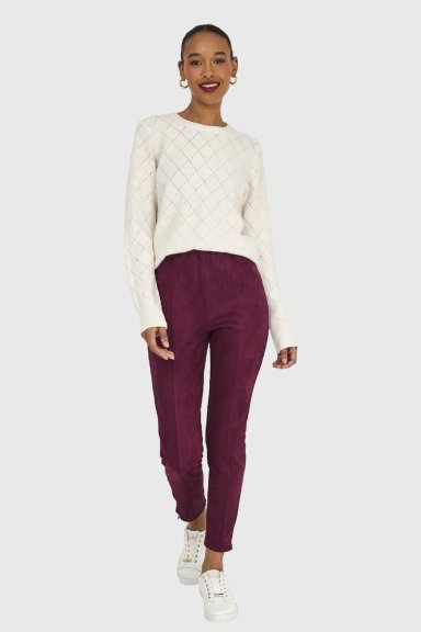 CALZA MUJER NICOPOLY BURDEO TIPO GAMUZA - 2