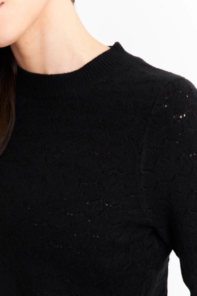 SWEATER MUJER NICOPOLY NEGRO BÁSICO CUELLO REDONDO - 6