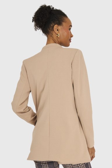 BLAZER MUJER NICOPOLY KHAKI CUELLO MAO - 4