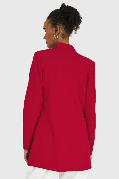 BLAZER MUJER NICOPOLY ROJO CUELLO MAO - 4