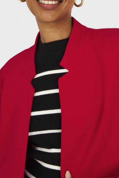 BLAZER MUJER NICOPOLY ROJO CUELLO MAO - 6