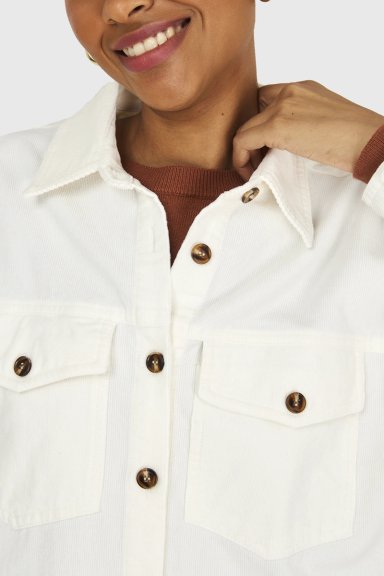 SOBRECAMISA ALGODÓN MUJER NICOPOLY BLANCO INVIERNO COTELÉ - 6