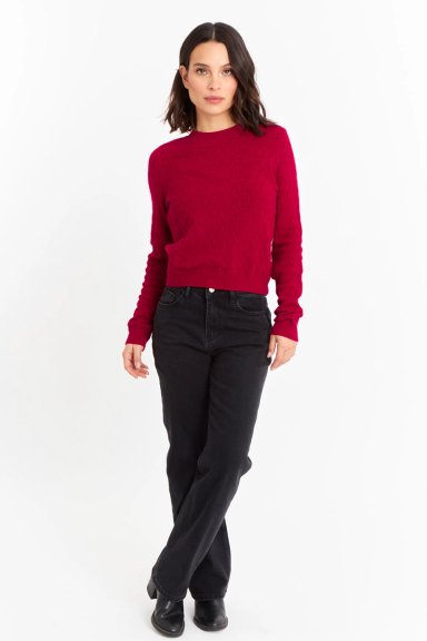 SWEATER MUJER NICOPOLY ROJO BÁSICO CUELLO REDONDO - 2